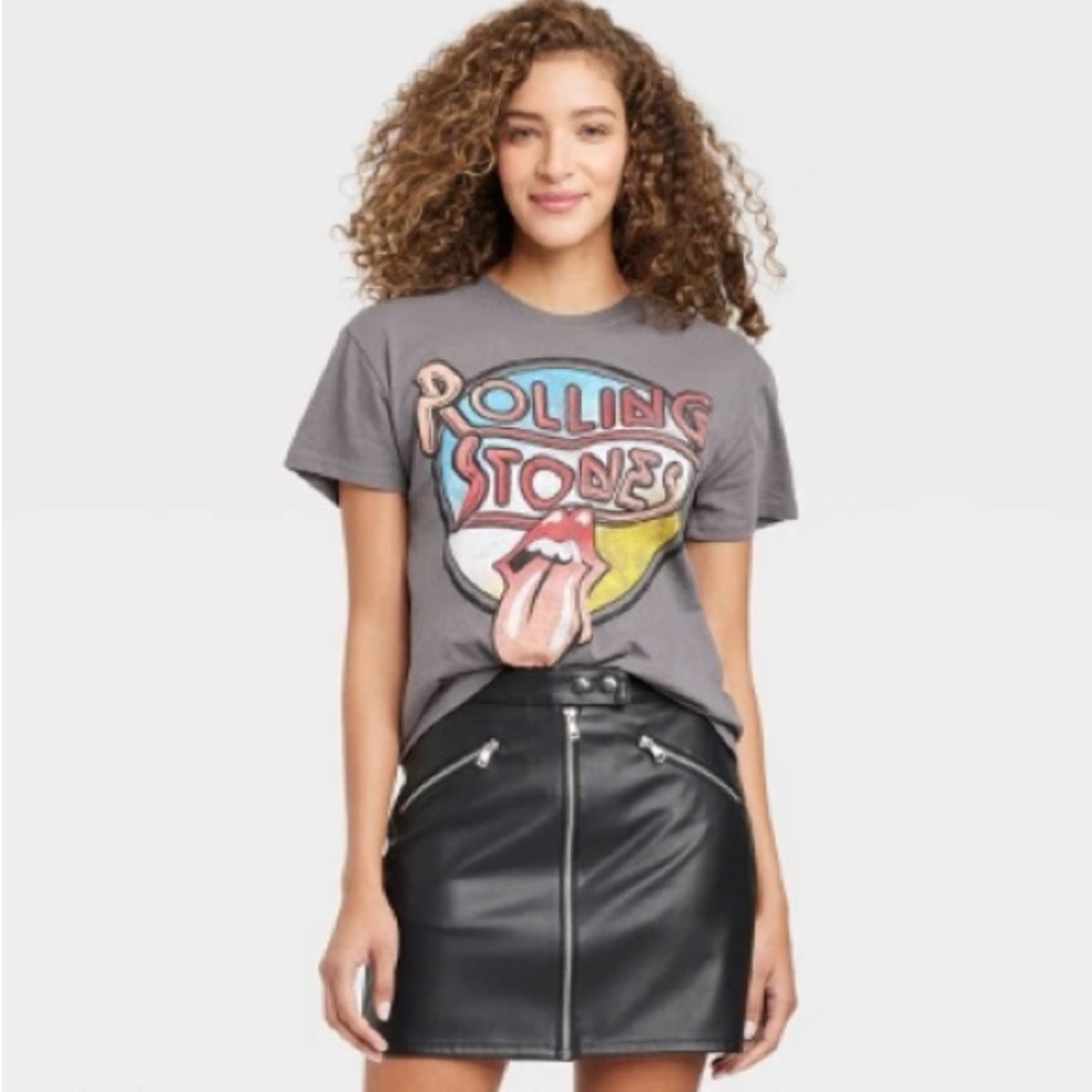 Gray Rolling Stones Graphic T-Shirt